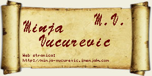 Minja Vučurević vizit kartica